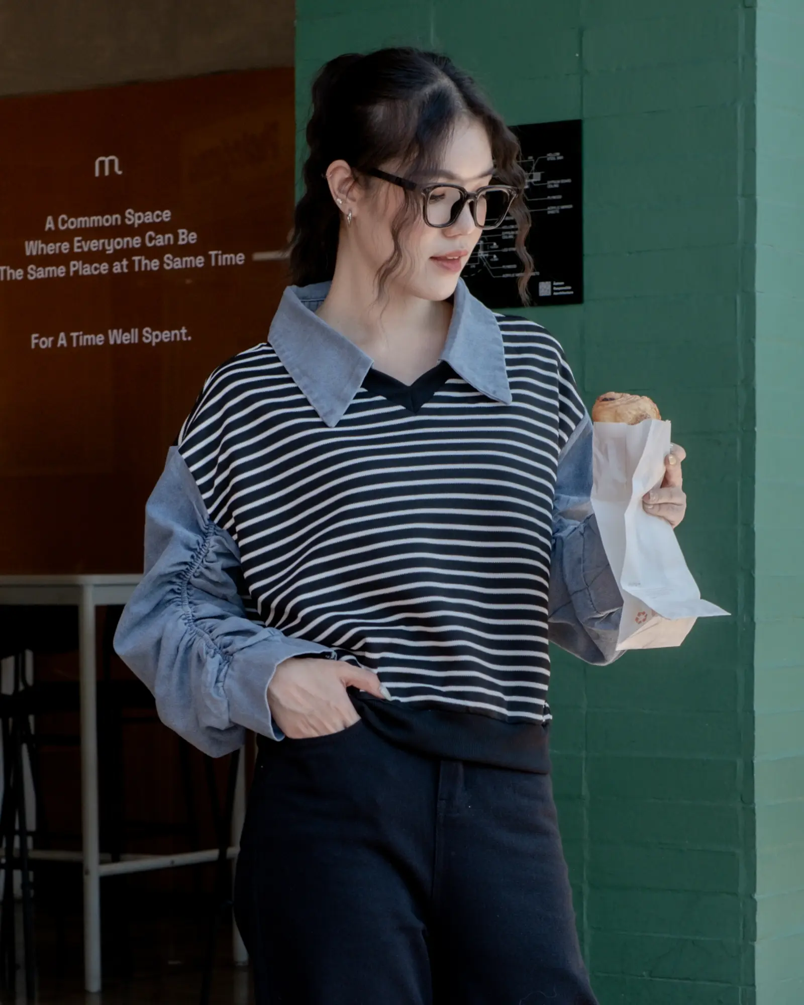 Erviana Stripe Longsleeve Kode 96 Black