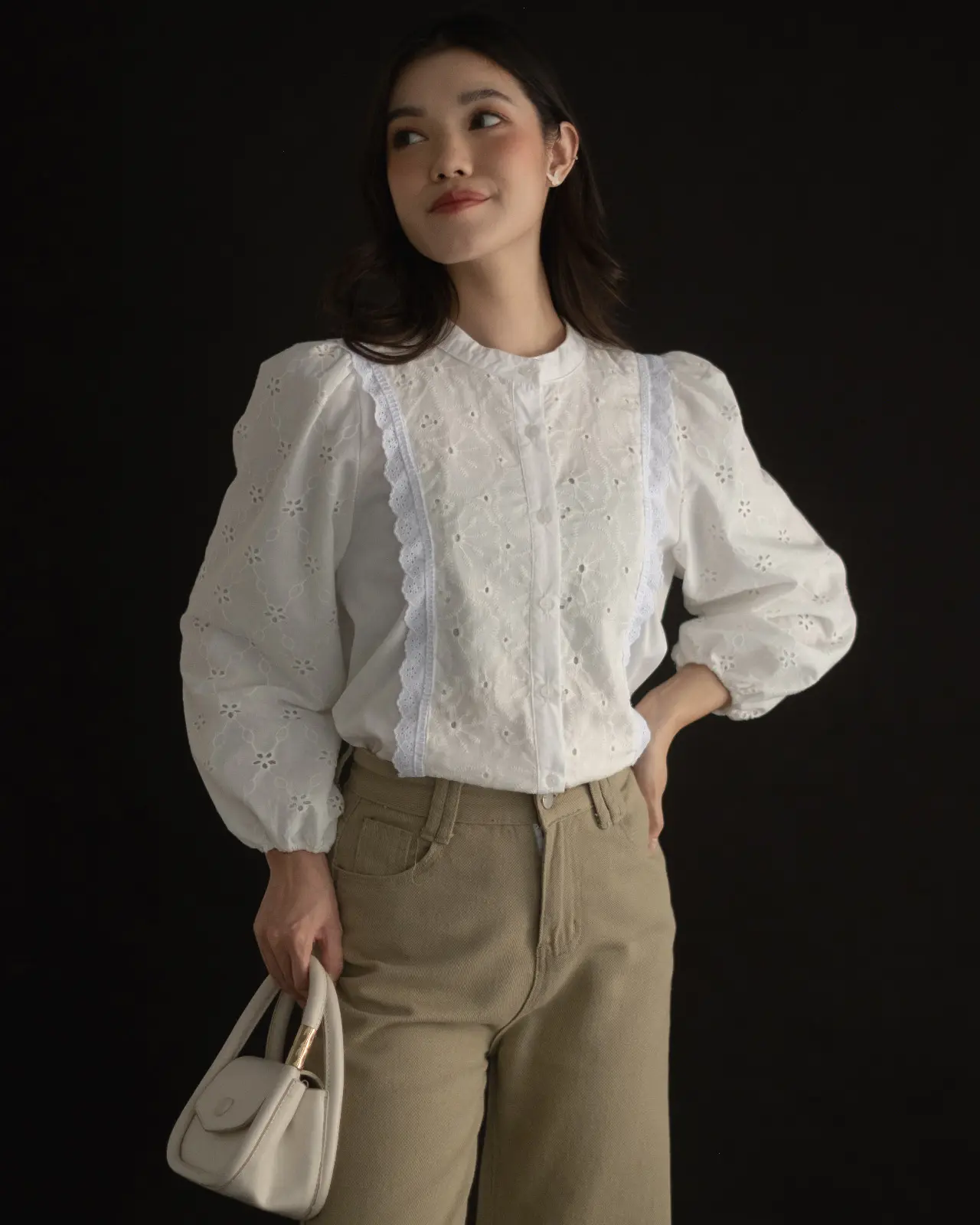 Gaina Shirt Kode 3251 Broken White - Image 3