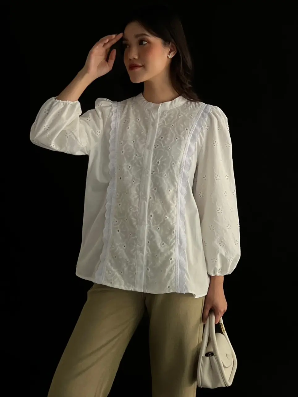 Gaina Shirt Kode 3251 Broken White - Image 2