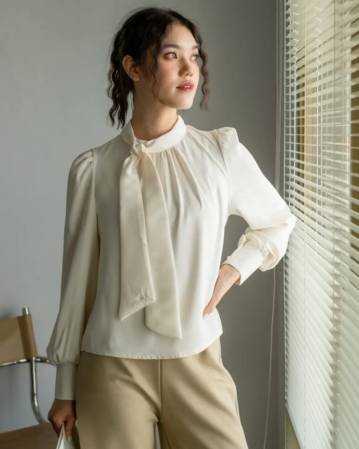 Gaitha Longsleeve Kode 107 Broken White - Image 2