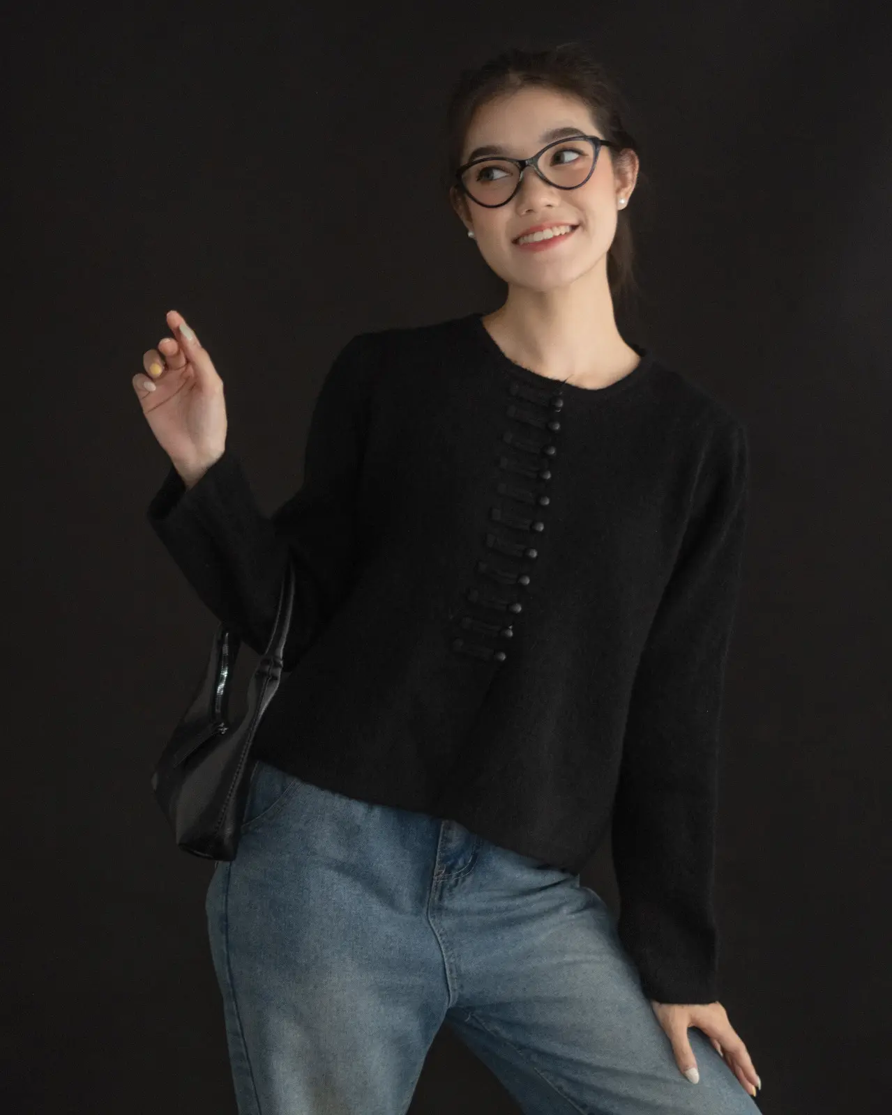 Galiana Cardigan Kode 103 Black - Image 2