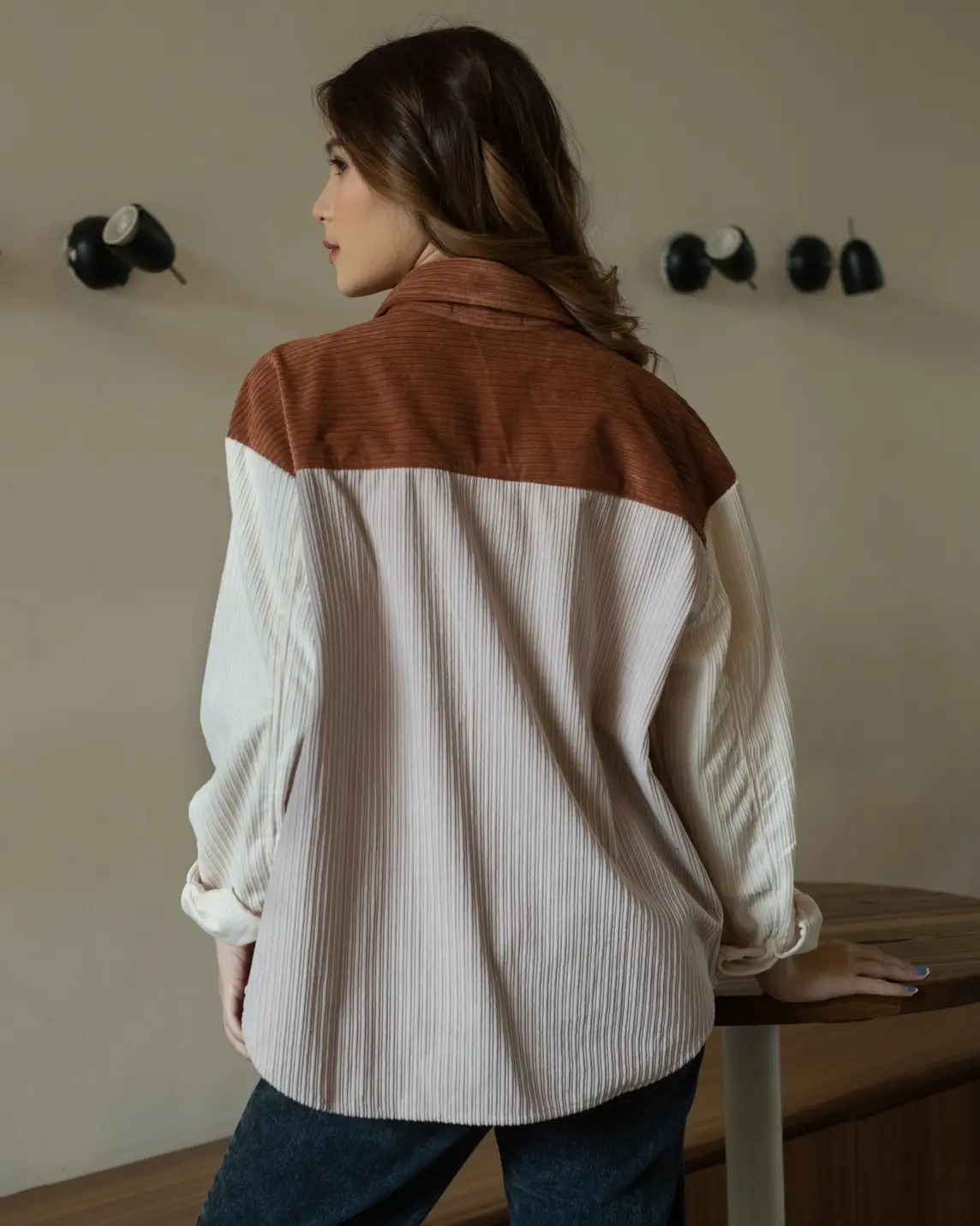 Genara Corduroy Jacket Kode L-117 Brown - Image 3