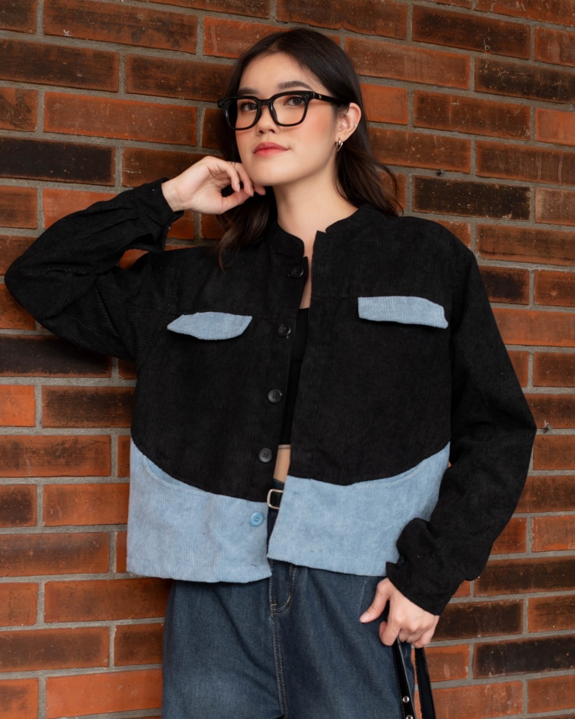 Glazed Jacket Black-Grey