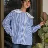 Kiana Stripe Shirt Blue Denim - Image 2