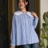 Kiana Stripe Shirt Blue Denim - Image 3