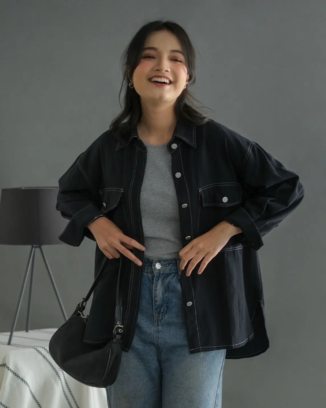 Laiza Shirt Kode R047-1 Black