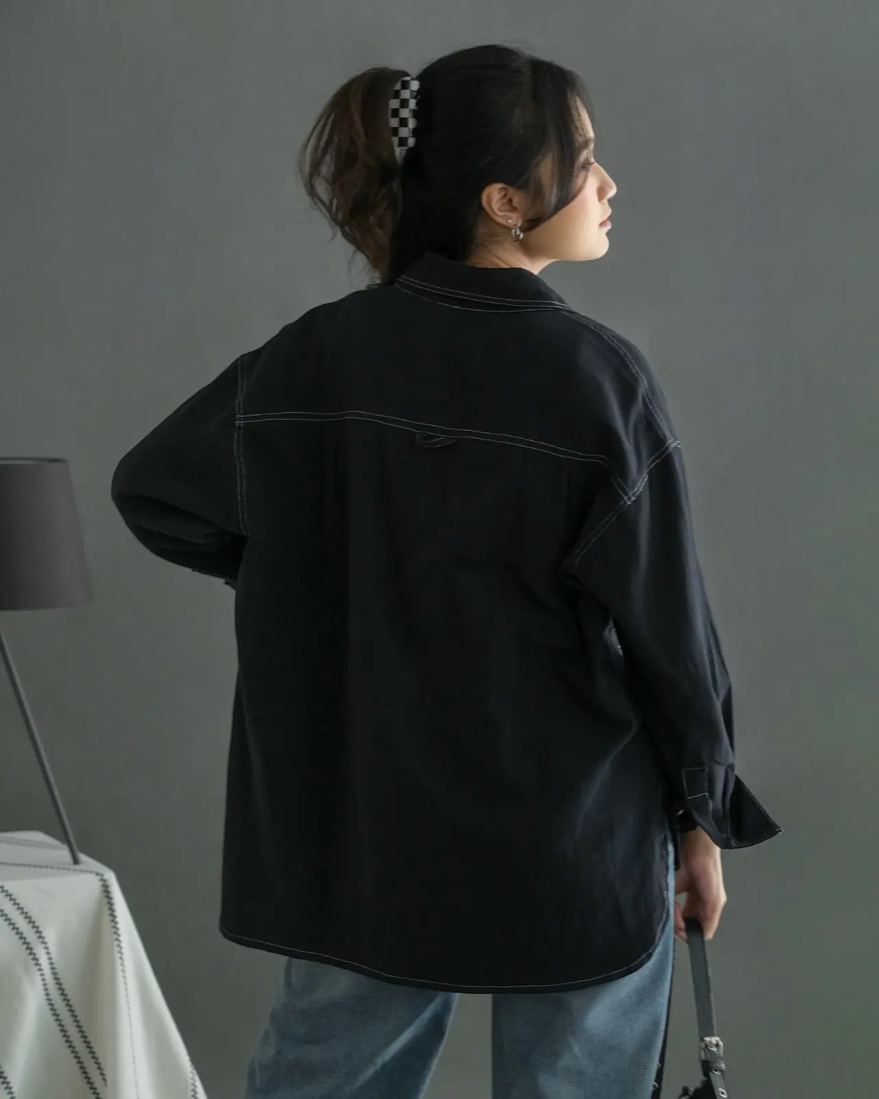 Laiza Shirt Kode R047-1 Black - Image 3