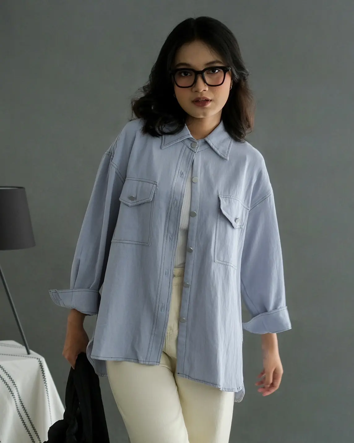 Laiza Shirt Kode R047-1 Light Blue - Image 3
