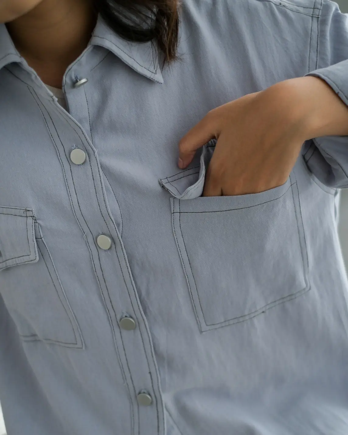 Laiza Shirt Kode R047-1 Light Blue - Image 2