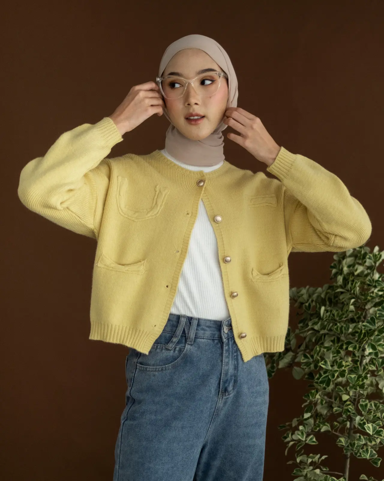 Maima Cardigan Kode 102 Mustard