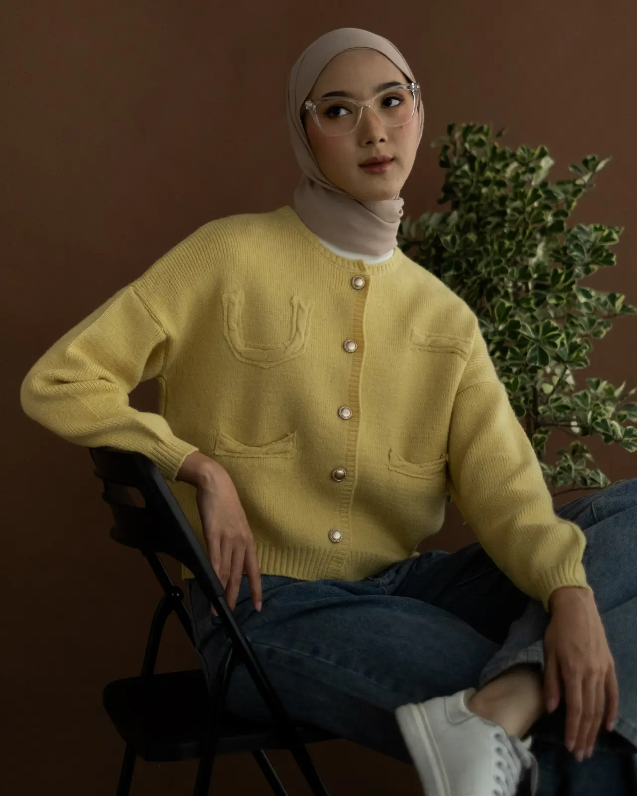 Maima Cardigan Kode 102 Mustard - Image 2