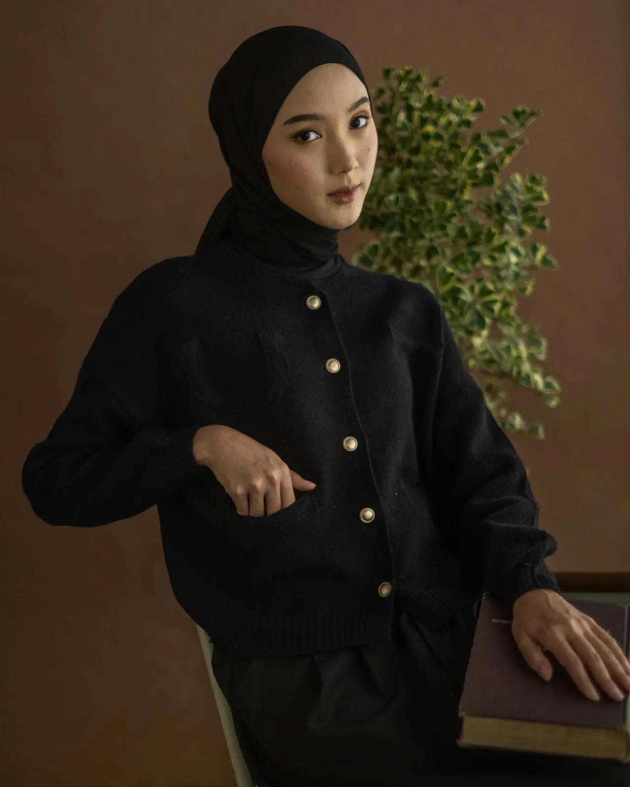 Maima Cardigan Kode 102 Black