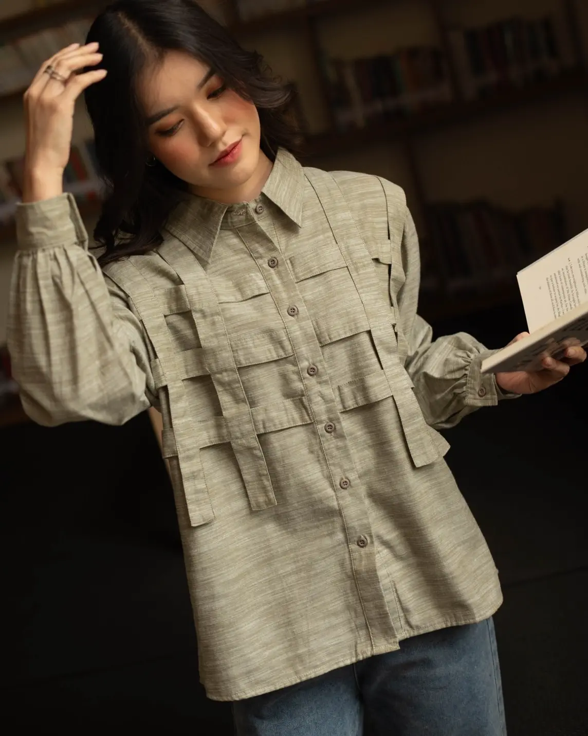 Moriarthy Oxford Shirt Sage Green - Image 2