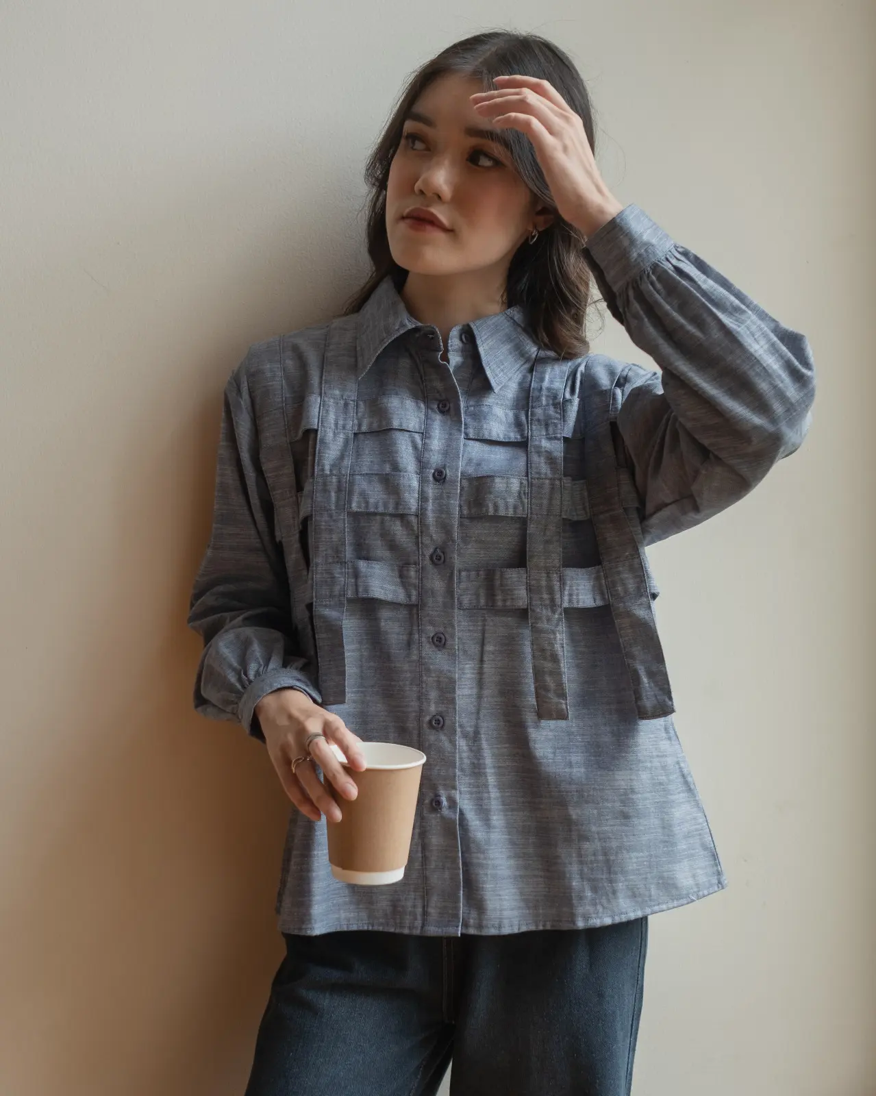 Moriarthy Oxford Shirt Grey - Image 2