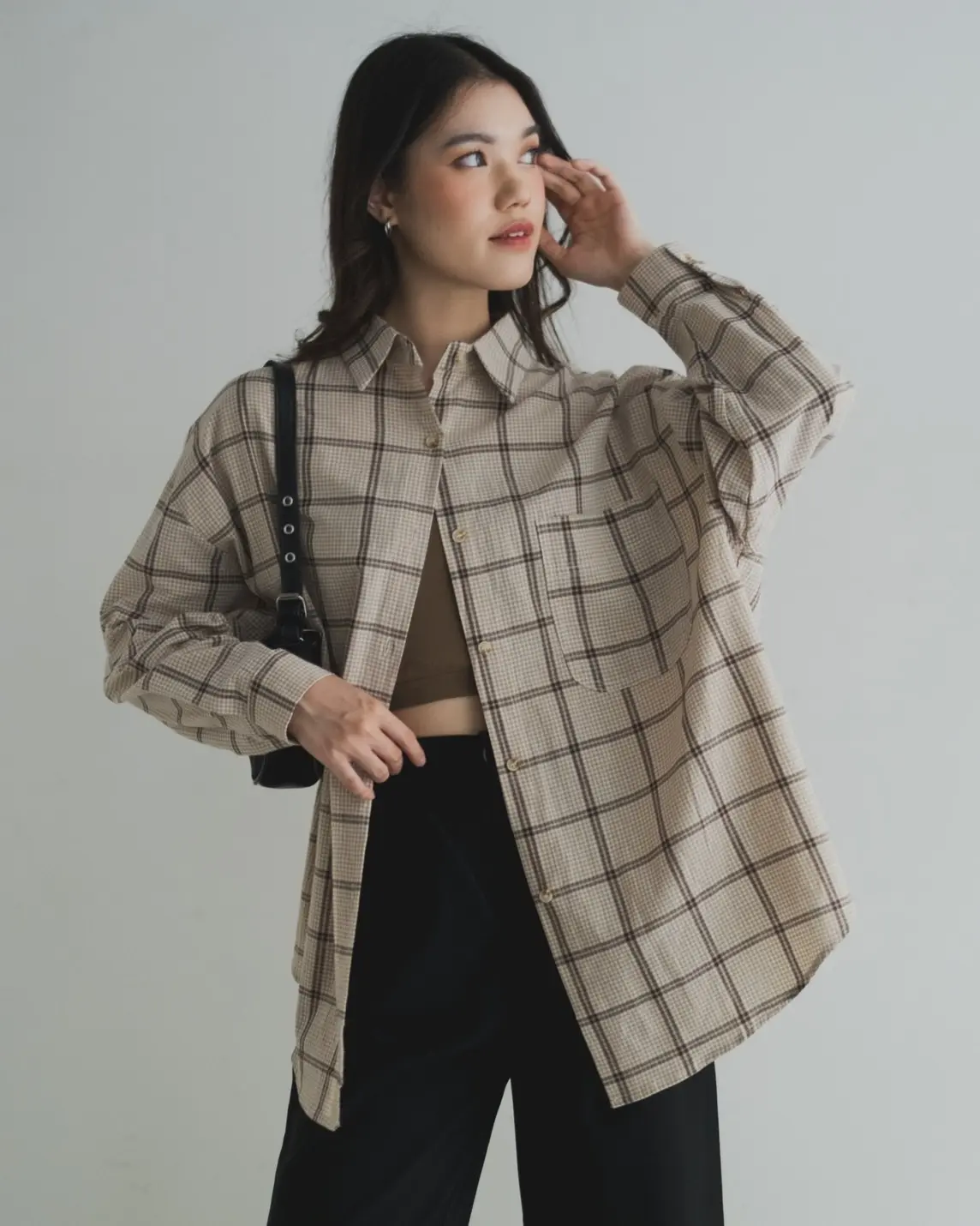 Naisha Shirt Kode 7859 Khaki - Image 2