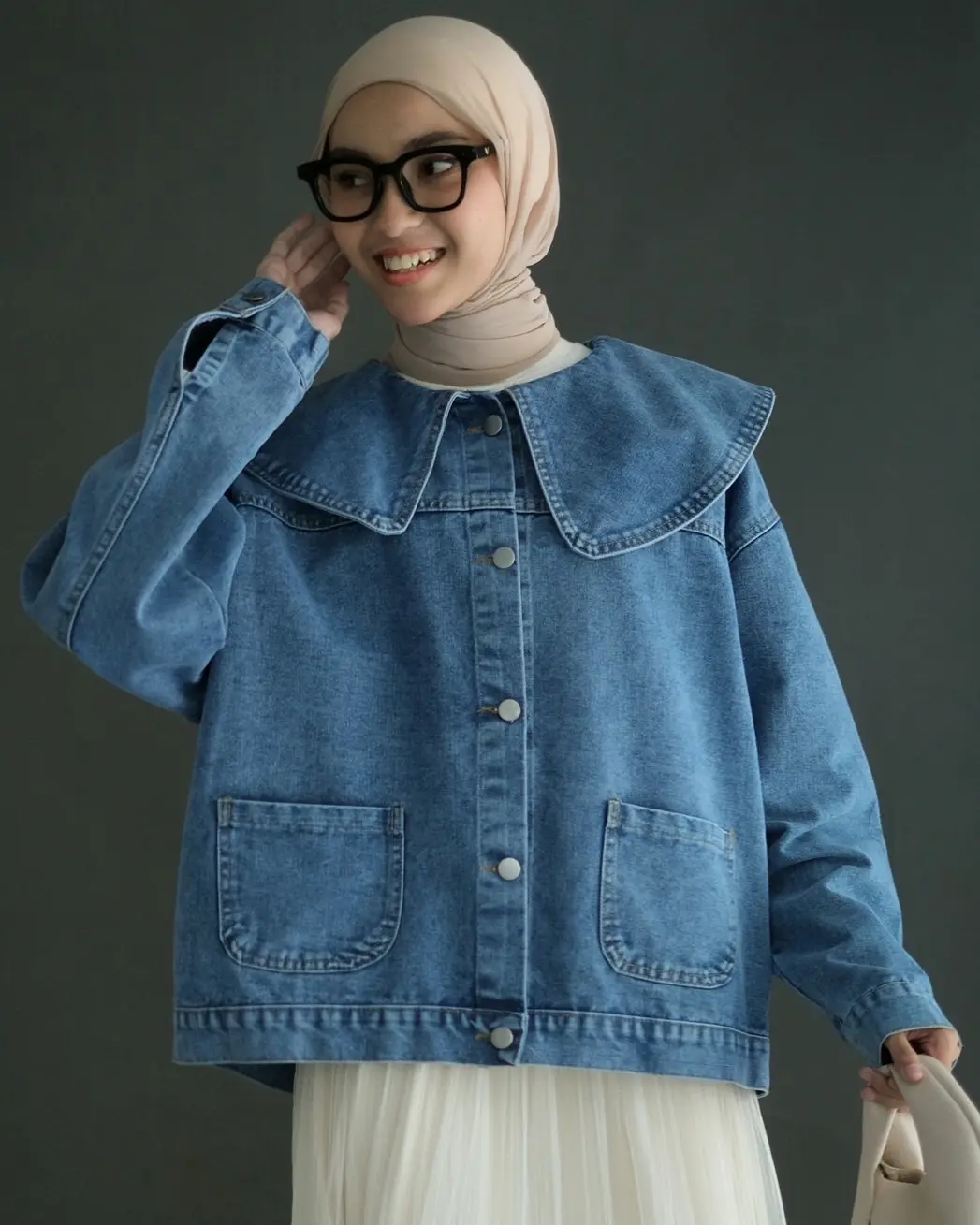 Nasyifa Denim Jacket Kode 287 Medium Blue