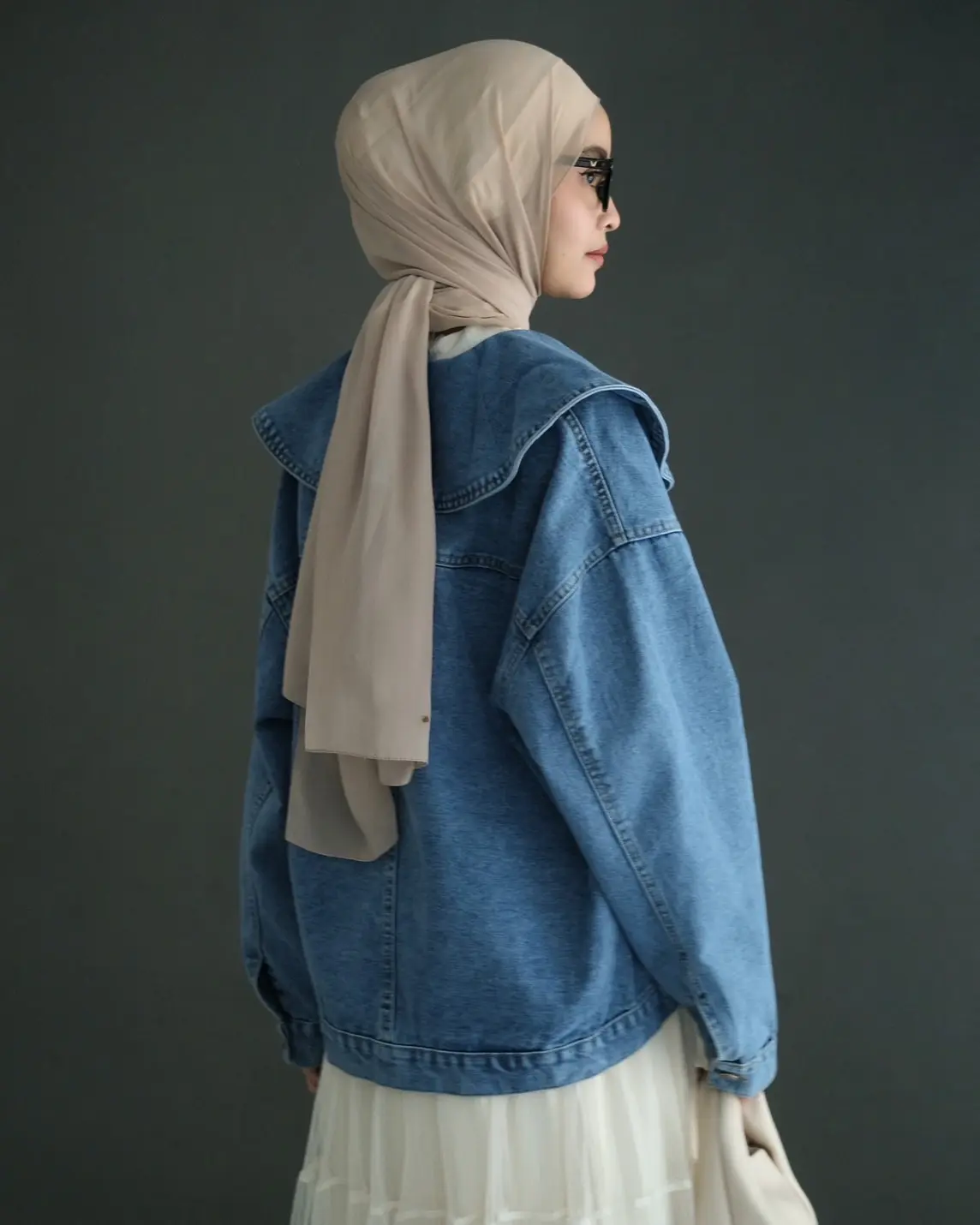 Nasyifa Denim Jacket Kode 287 Medium Blue - Image 3