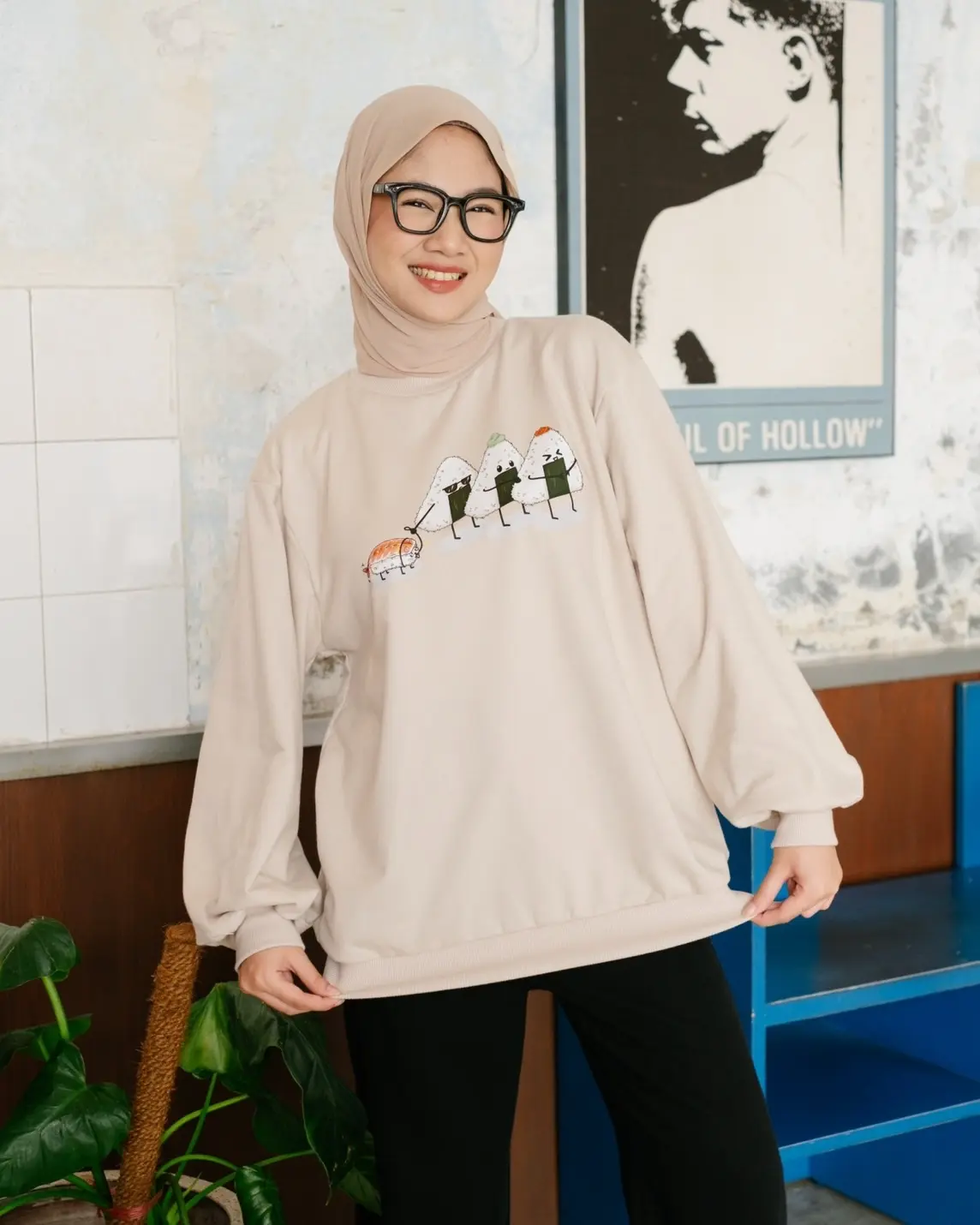 Onigiri Sweater Beig3 - Image 2