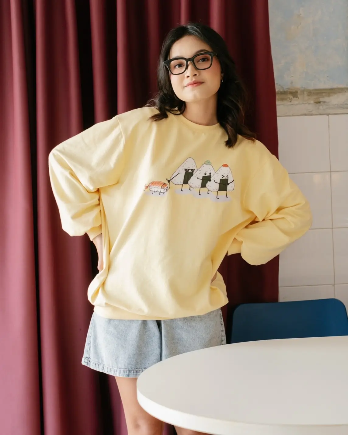 Onigiri Sweater Yellow - Image 2