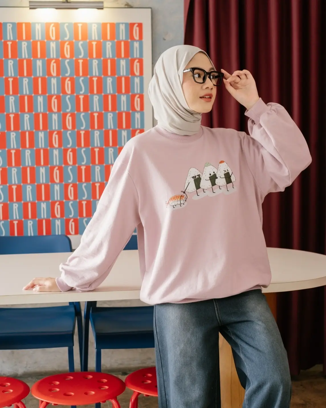 Onigiri Sweater Purple - Image 2