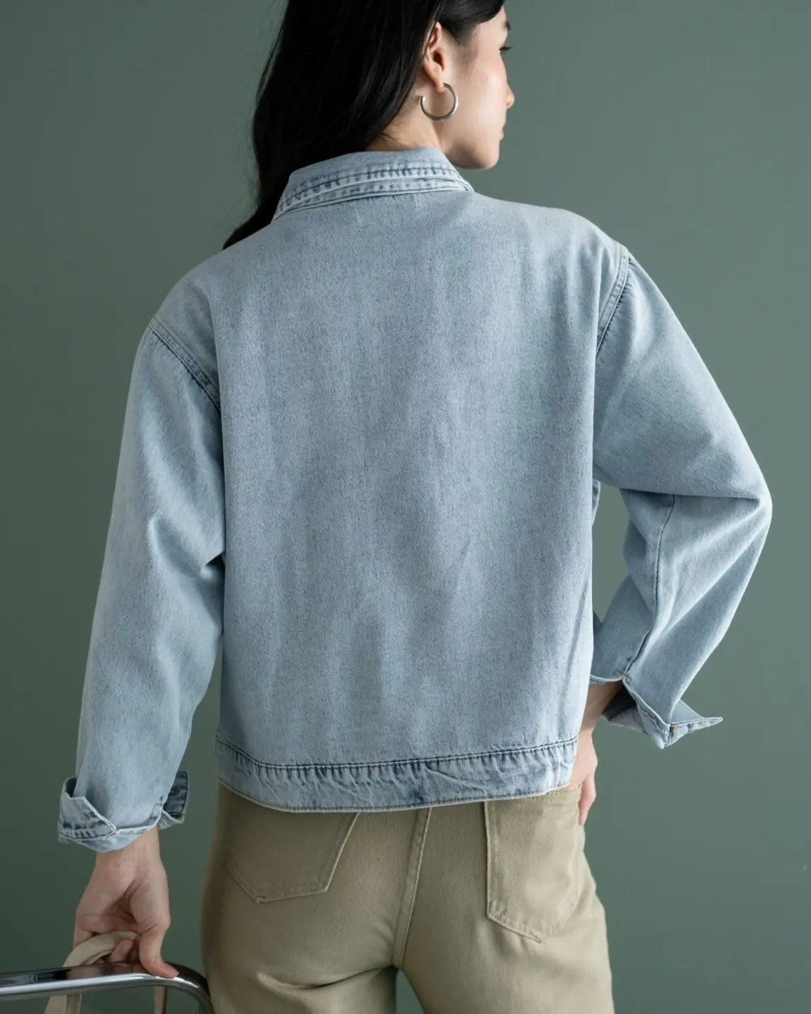Oriza Denim Jacket Kode Pq1036 Light Blue - Image 4