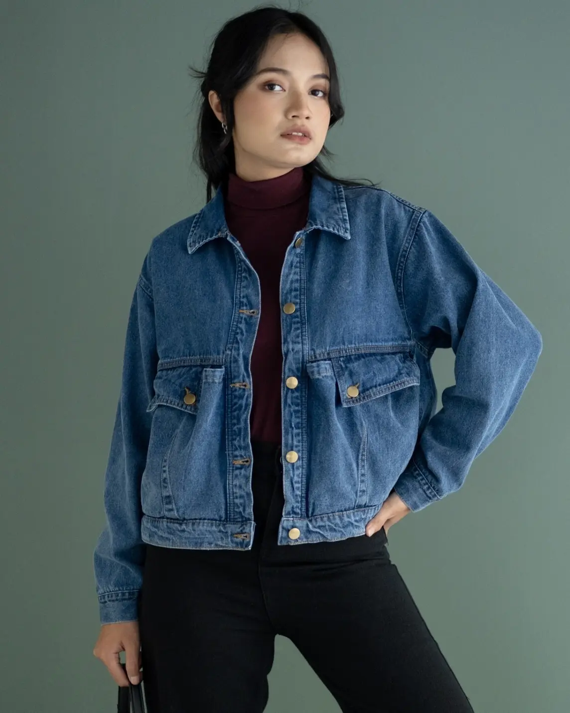 Oriza Denim Jacket Kode Pq1036 Dark Blue - Image 3