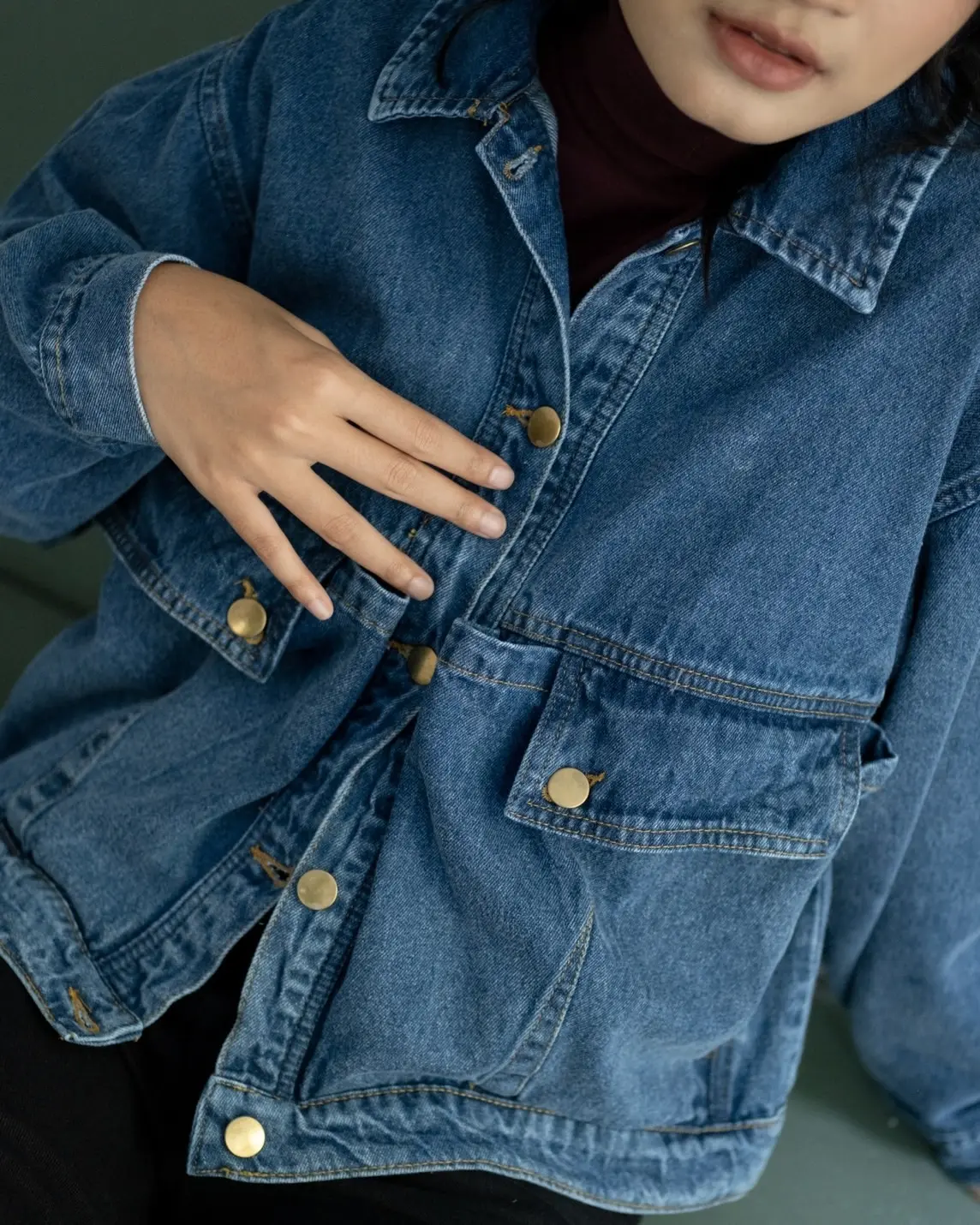 Oriza Denim Jacket Kode Pq1036 Dark Blue - Image 2