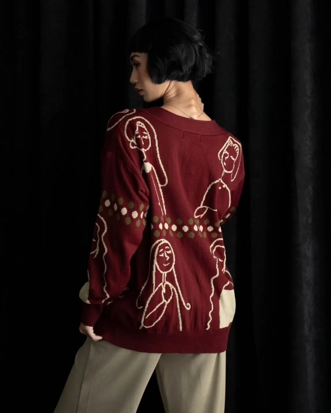 Alternative view of Senhora Cardi Red Cherry
