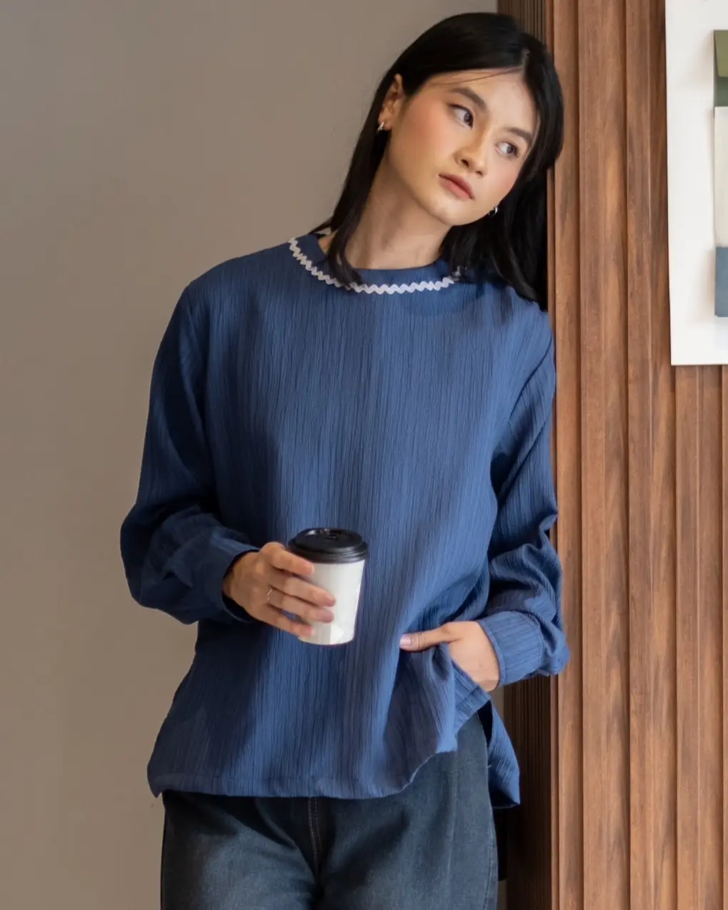 Ula Blouse Blue - Image 3