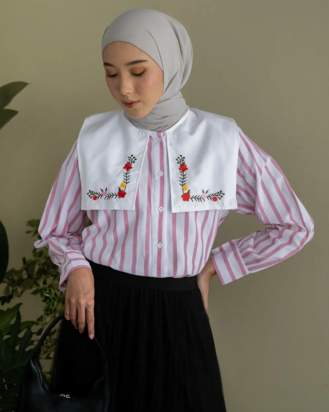 Zinia Stripe Shirt Pink