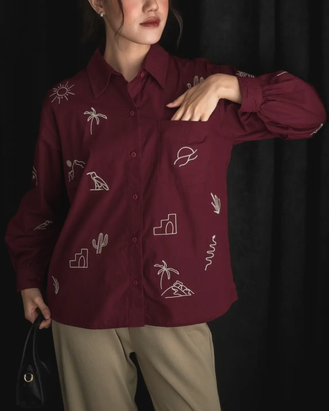 Alternative view of Zoeyna Shirt Red Cherry