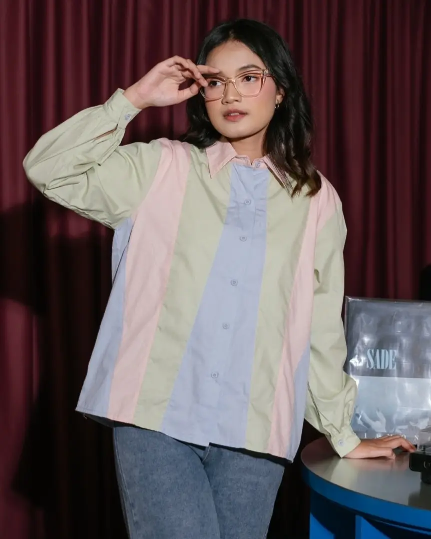 Zuriel Shirt Dusty Pink-Mint