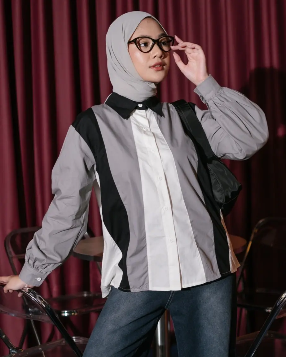Zuriel Shirt Black -Grey