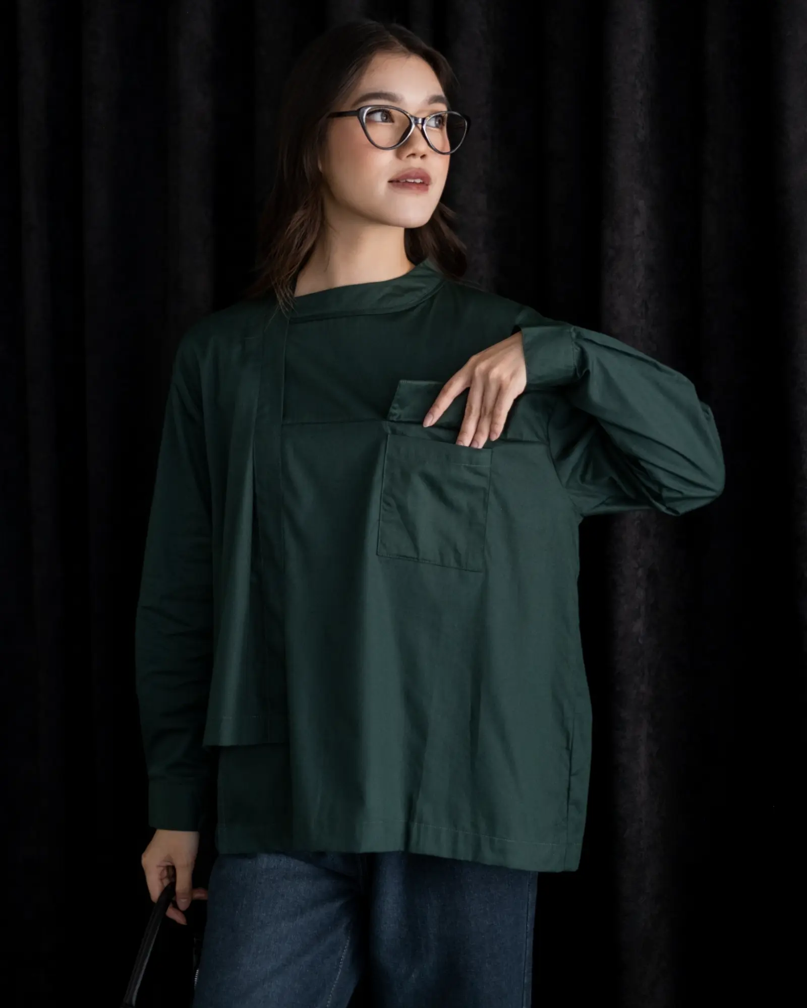 Marjorie Longsleeve Glass Green