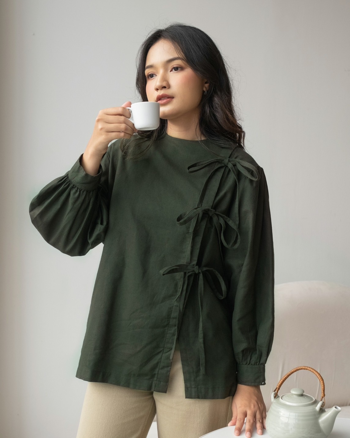 Henza Blouse Army