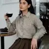 Preppy Oxford Shirt Sage Green - Image 2