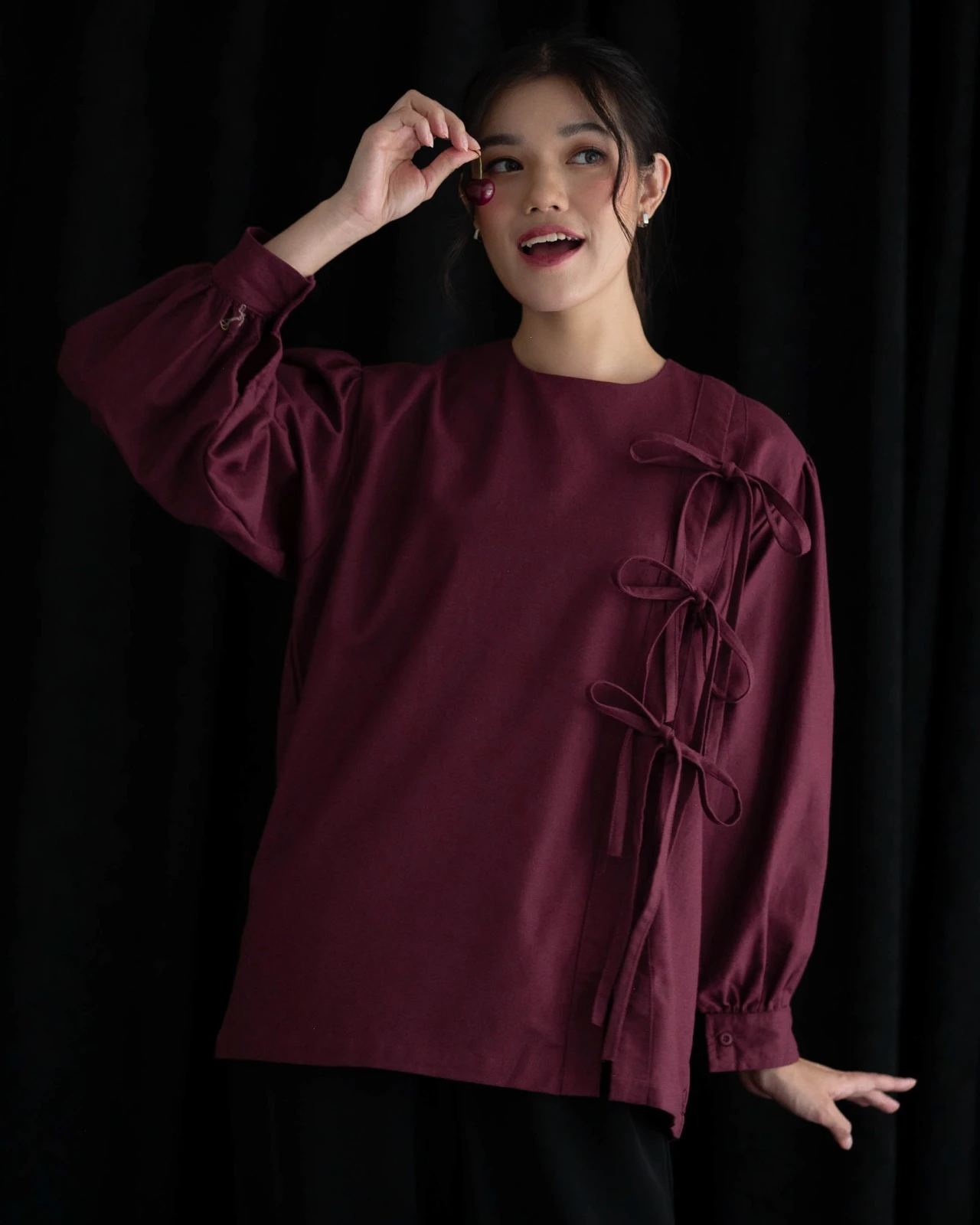 Henza Blouse Red Cherry - Image 4