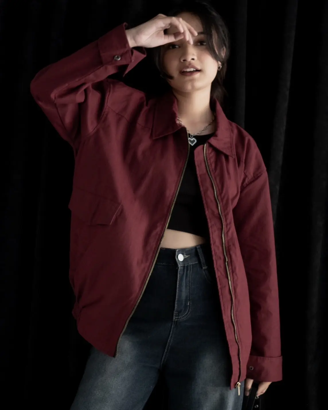 Acelo Jacket Maroon