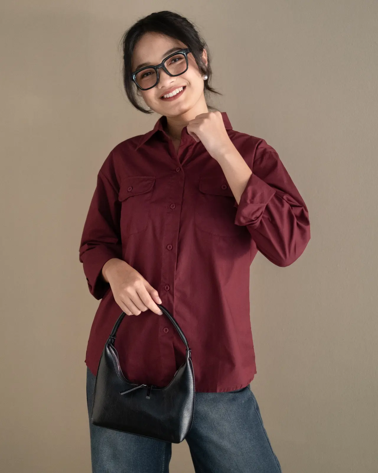 Asmira Shirt Red Cherry - Image 2