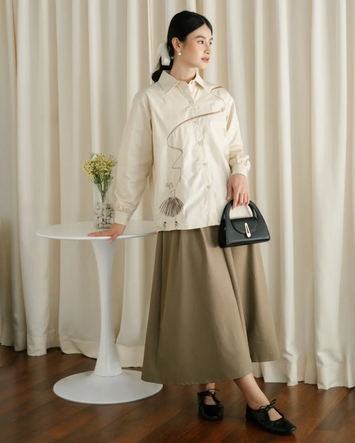 Ballet Shirt Beige - Image 2