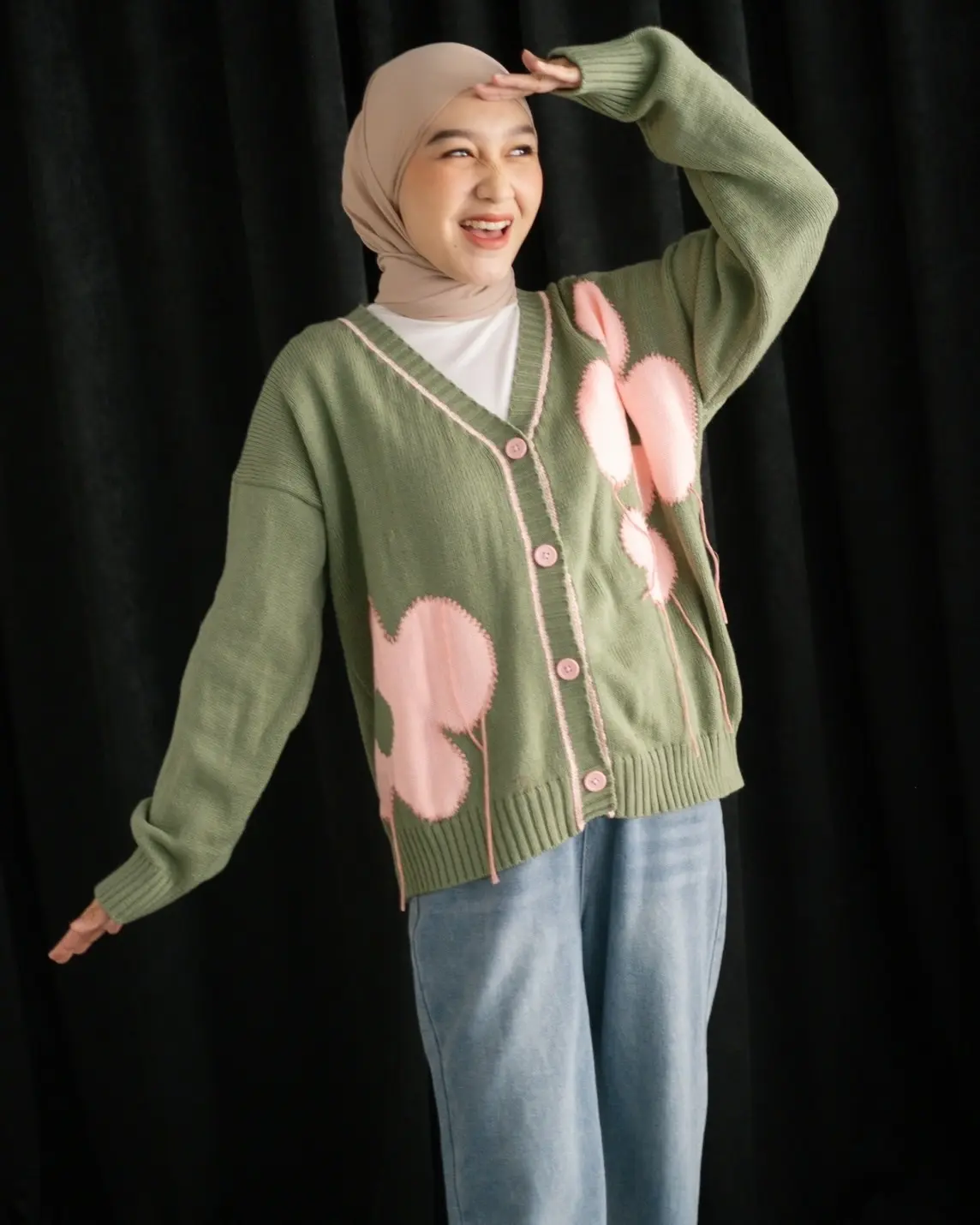 Emilia Cardigan Green - Image 2