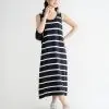 Fariza Stripe Longdress Kode 127 Navy - Image 2