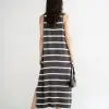 Fariza Stripe Longdress Kode 127 Dark Grey - Image 3