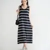 Fariza Stripe Longdress Kode 127 Navy
