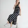 Fariza Stripe Longdress Kode 127 Navy - Image 4