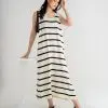 Fariza Stripe Longdress Kode 127 Cream - Image 2