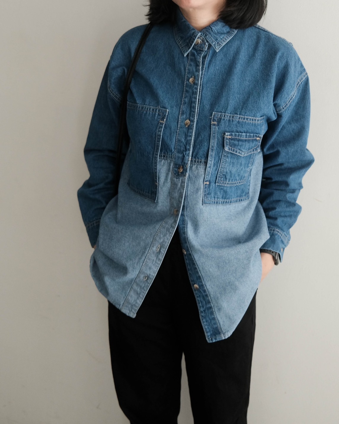 Ileana Denim Shirt Kode Lm4352 Dark Blue - Image 3