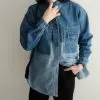 Ileana Denim Shirt Kode Lm4352 Dark Blue - Image 2