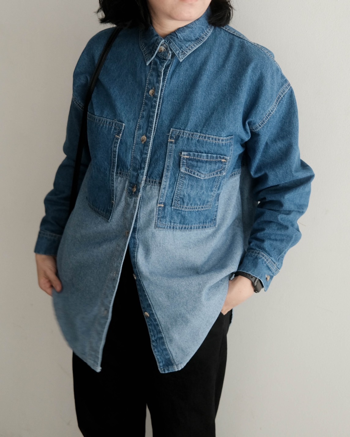 Ileana Denim Shirt Kode Lm4352 Dark Blue