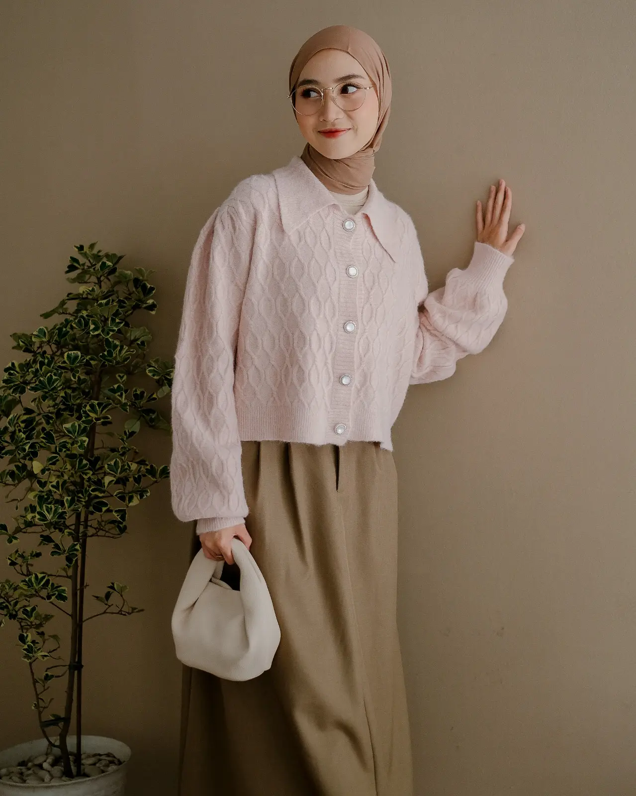 Irelyn Cardigan Dusty Pink - Image 2
